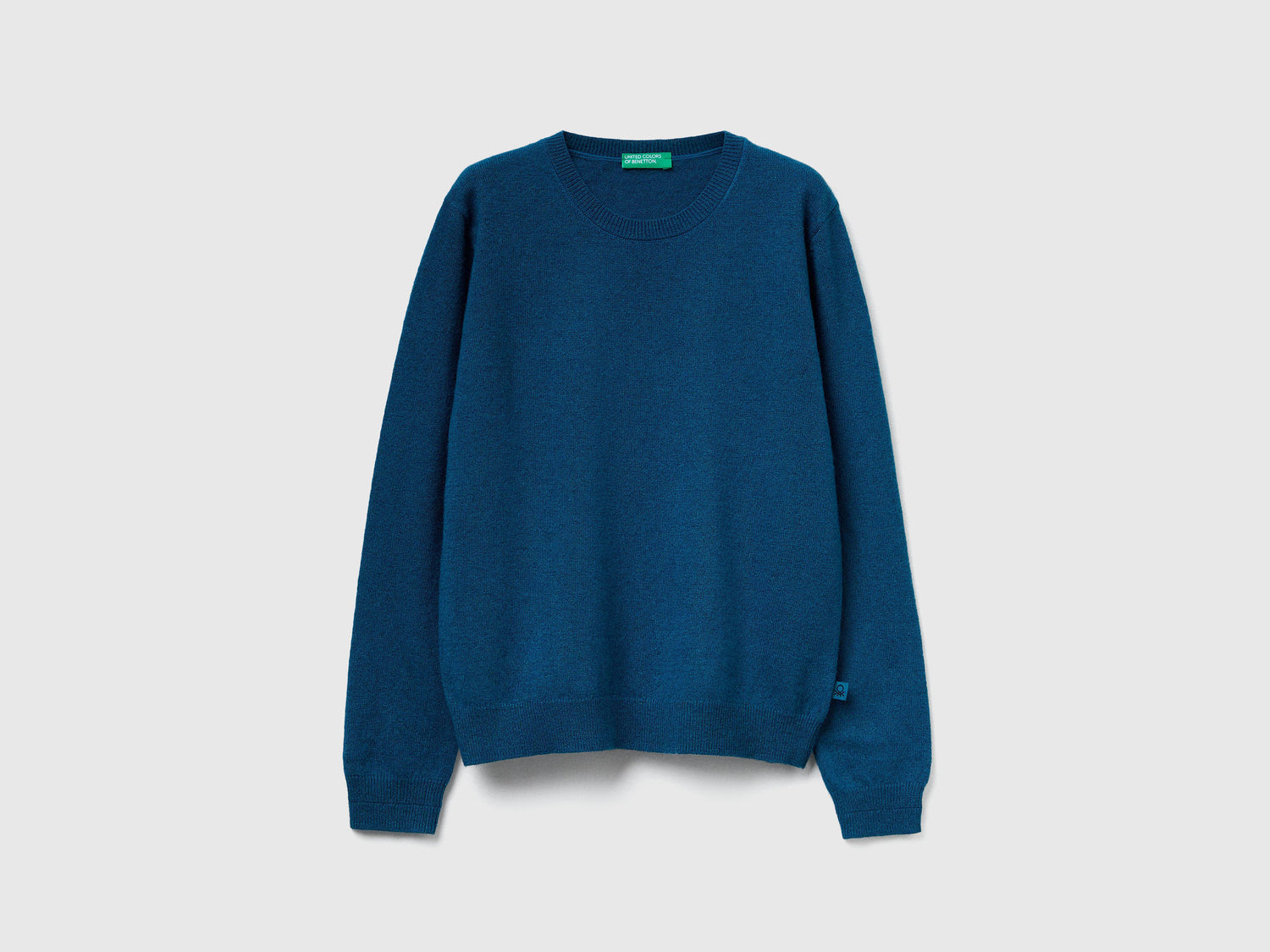 Maglia in misto lana e viscosa da bambino verde ottanio | Benetton Outlet