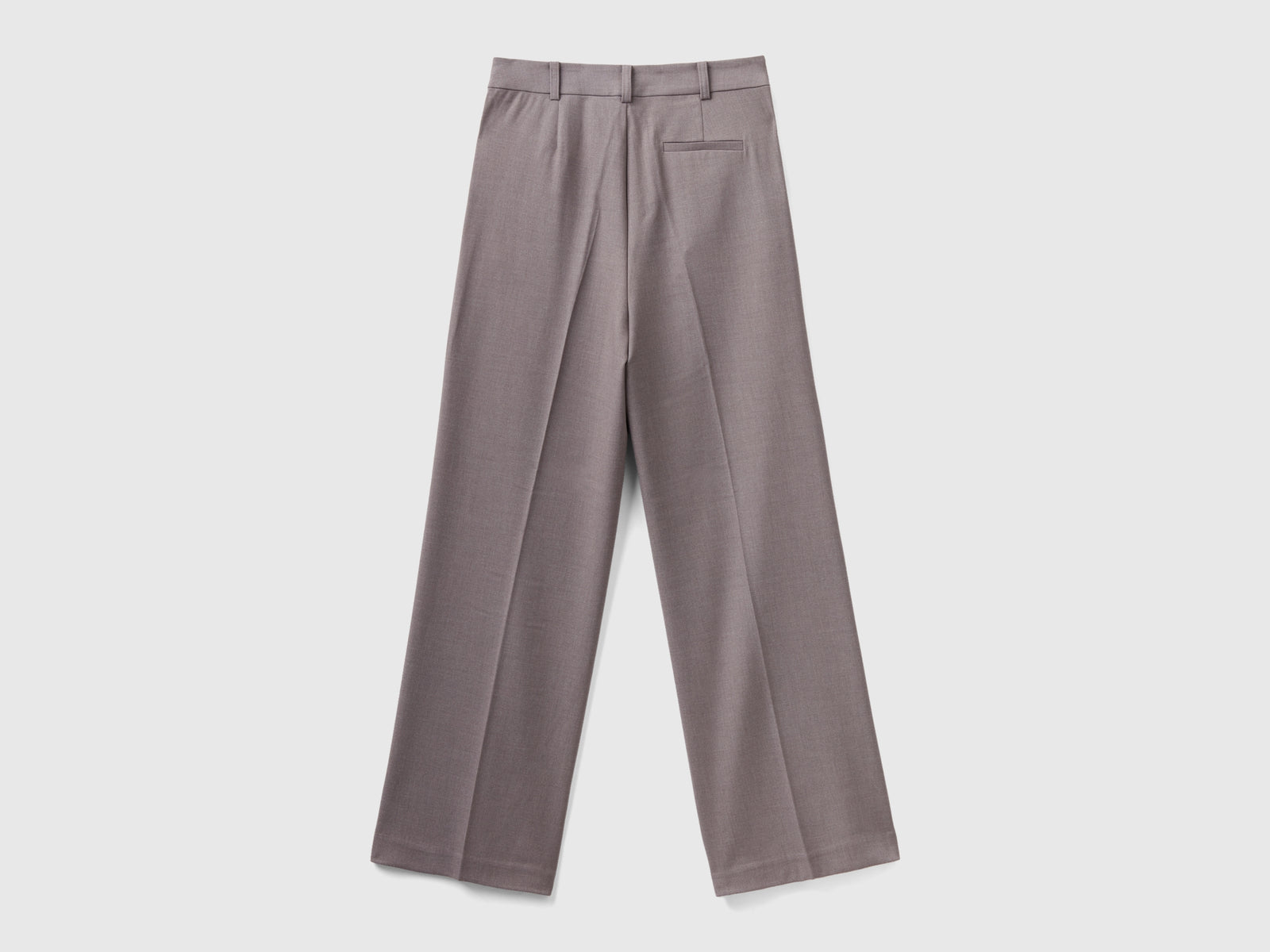 Pantaloni ampi in flanella da donna grigio 2 | Benetton Outlet