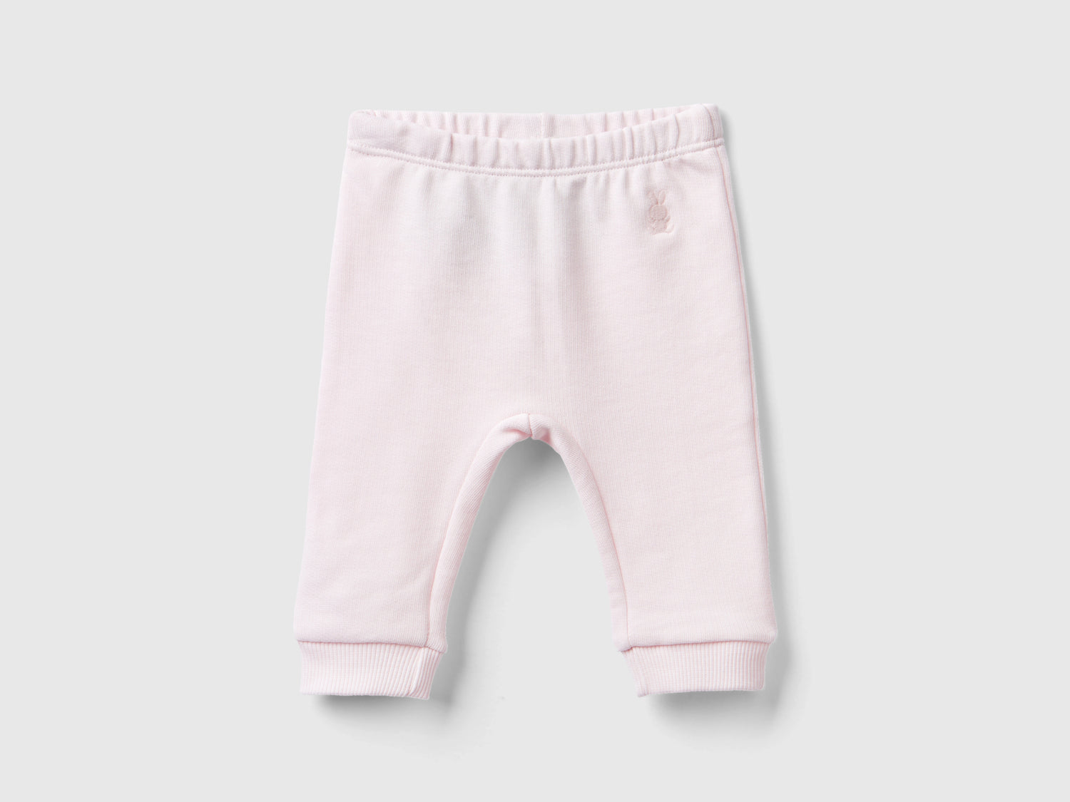 Pantaloni in felpa di cotone biologico da neonato rosa tenue | Benetton Outlet