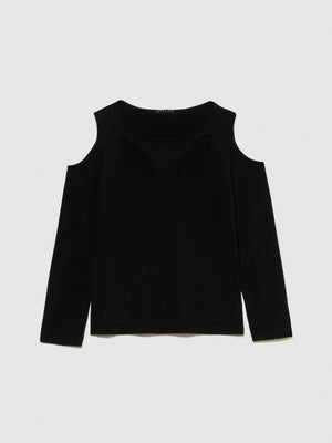 Maglia slim fit con cut-out