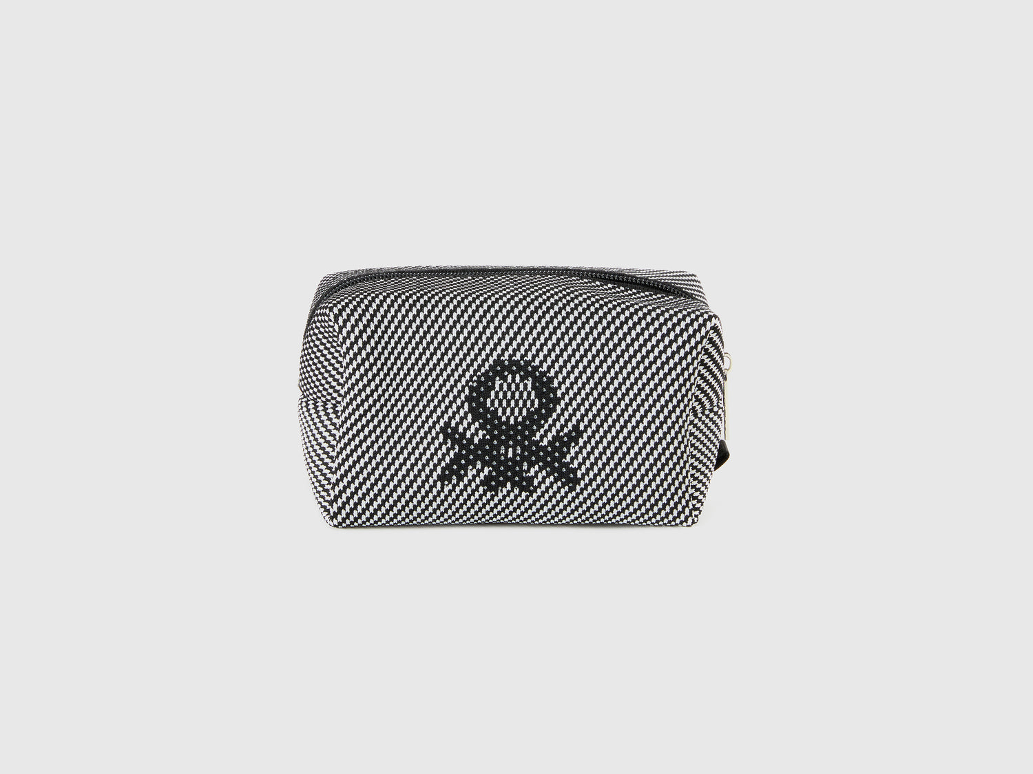 Beauty case jacquard bianco e da donna nero | Benetton Outlet