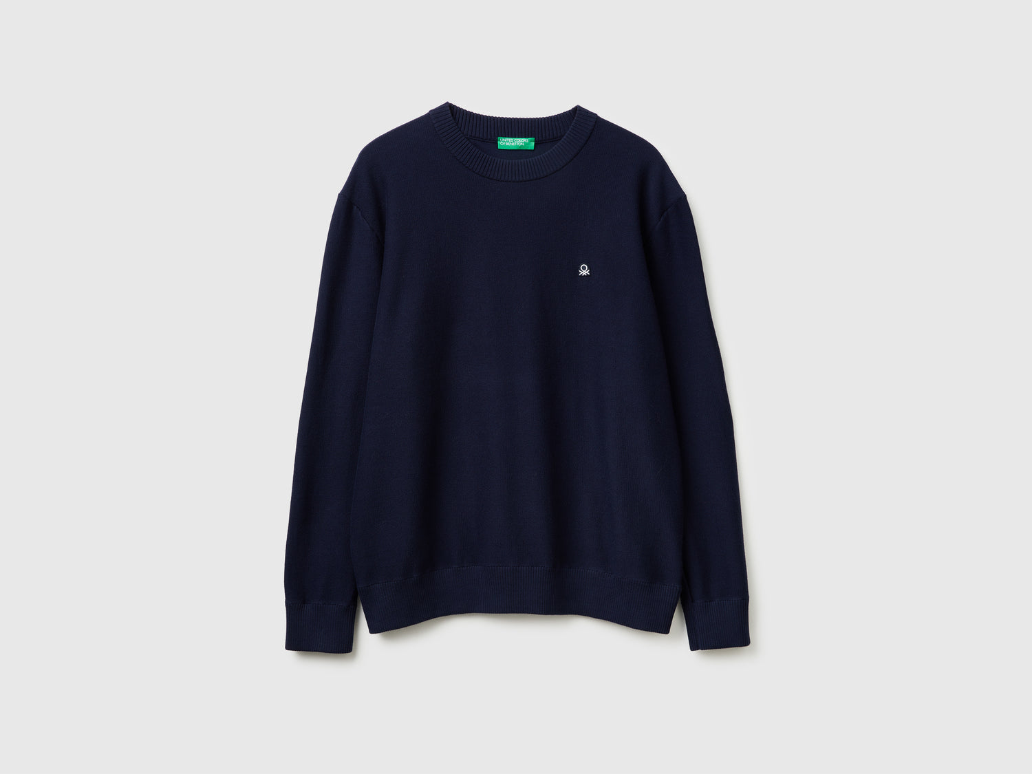 Maglione in misto cotone da uomo blu scuro | Benetton Outlet