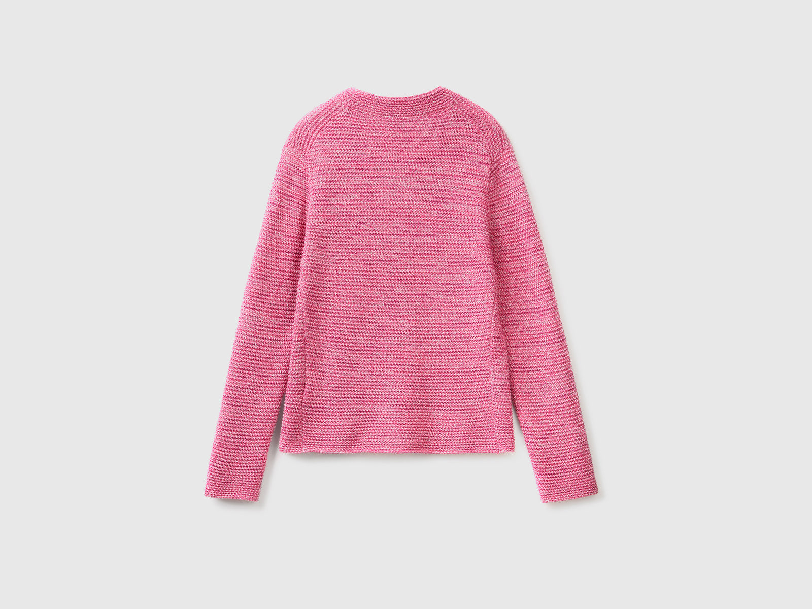 Giacca in maglia 100% cotone da donna rosa 2 | Benetton Outlet