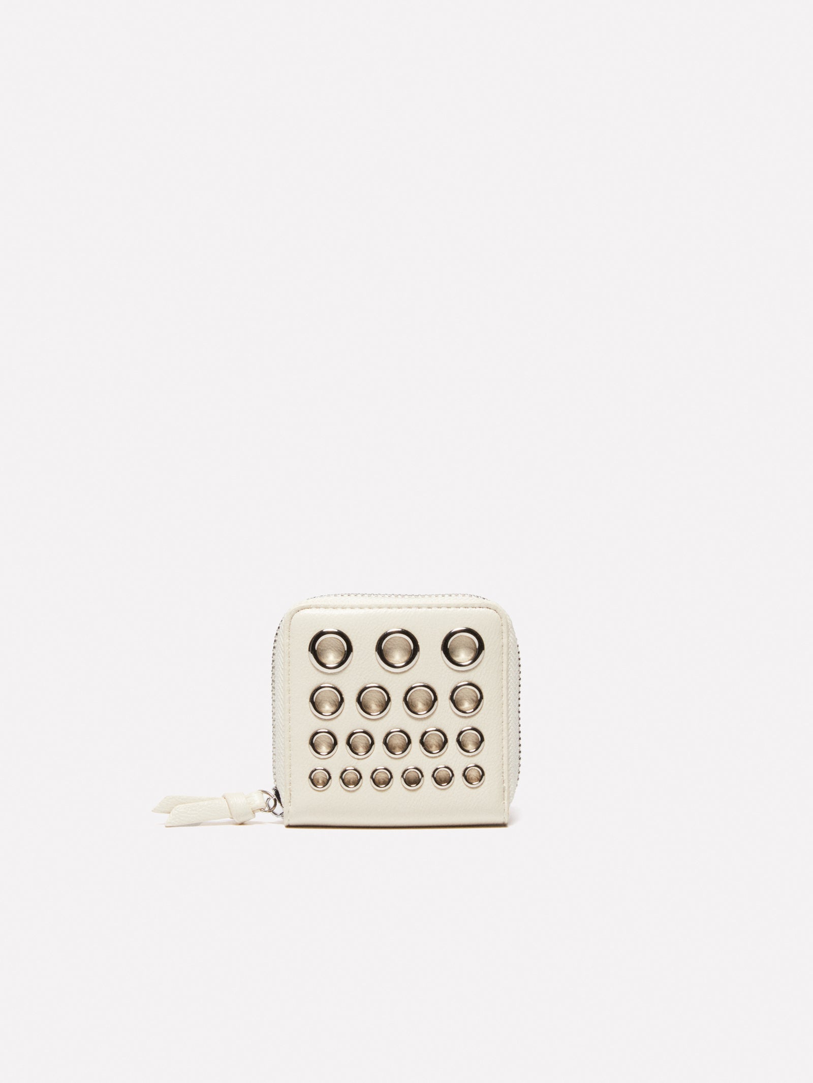 Portamonete piccolo con occhielli da donna bianco panna | Sisley Outlet