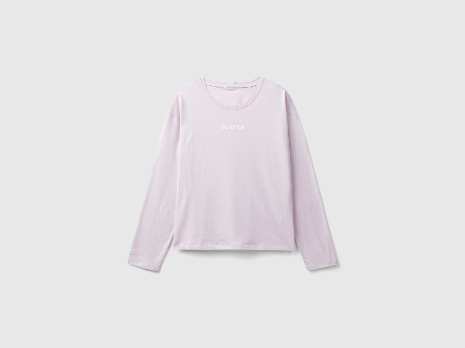 Maglietta con stampa logo da donna lilla | Benetton Outlet