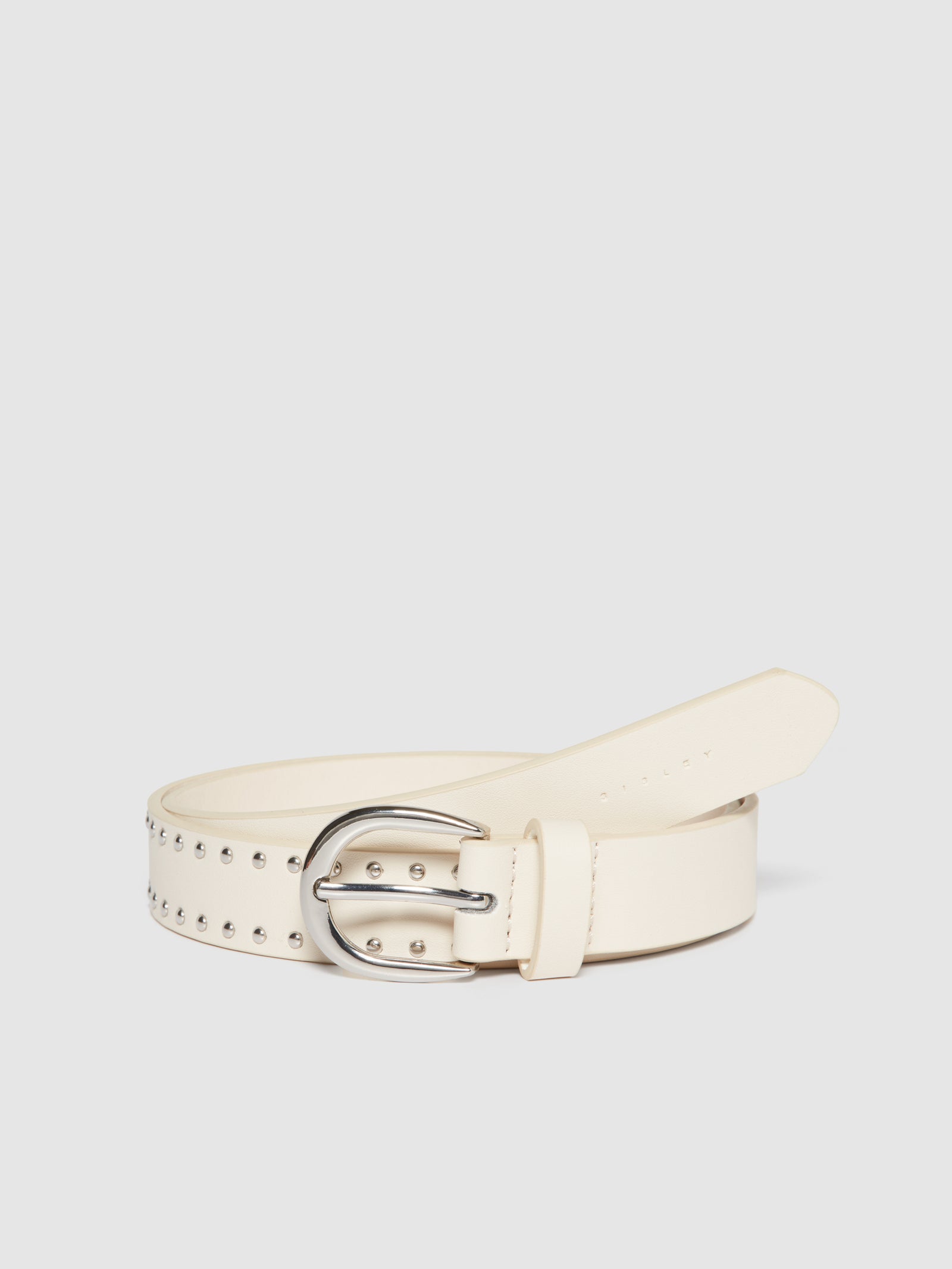 Cintura con borchie da donna bianco panna | Sisley Outlet