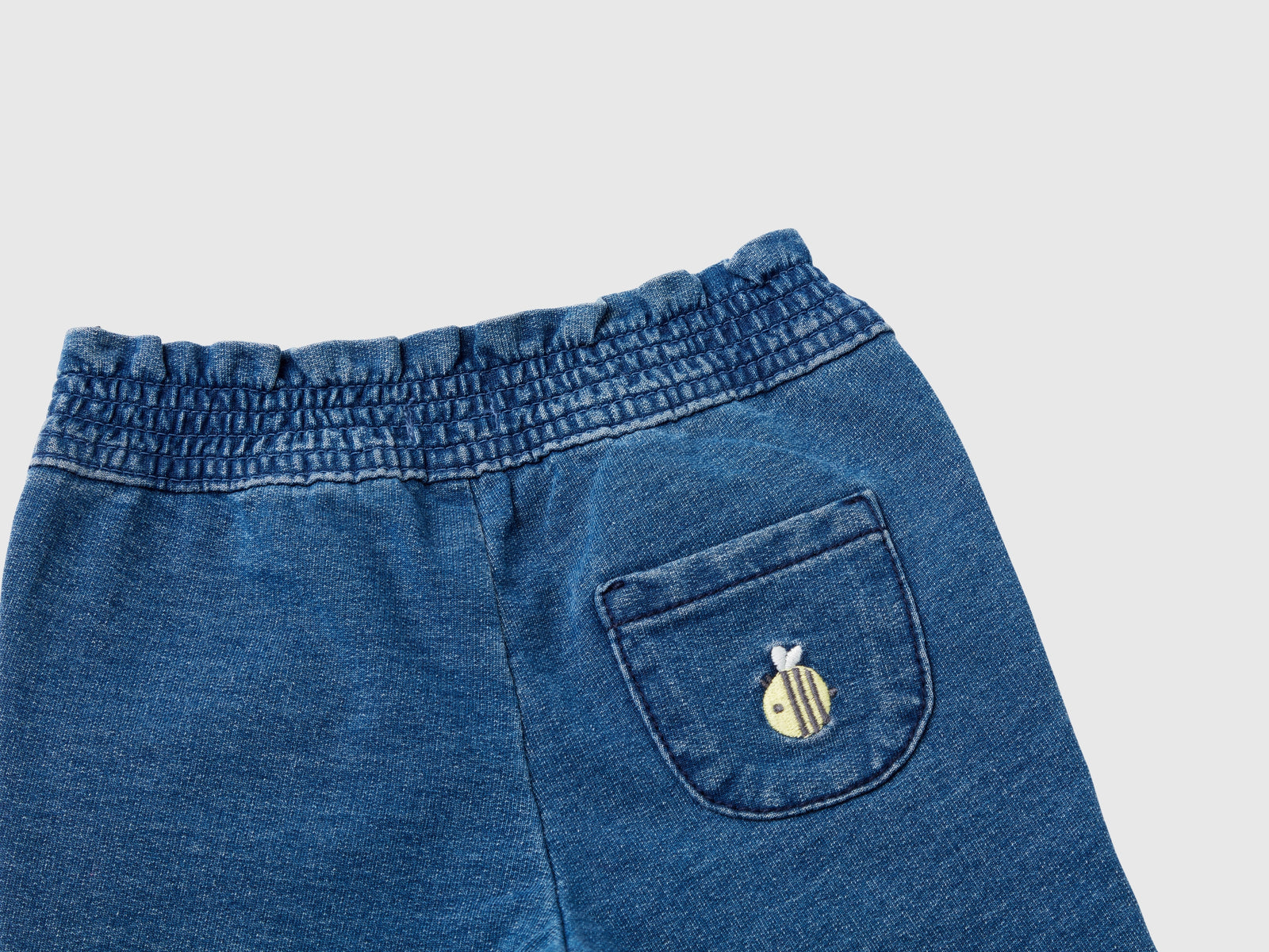 Pantaloni in felpa effetto denim da neonato blu 2 | Benetton Outlet