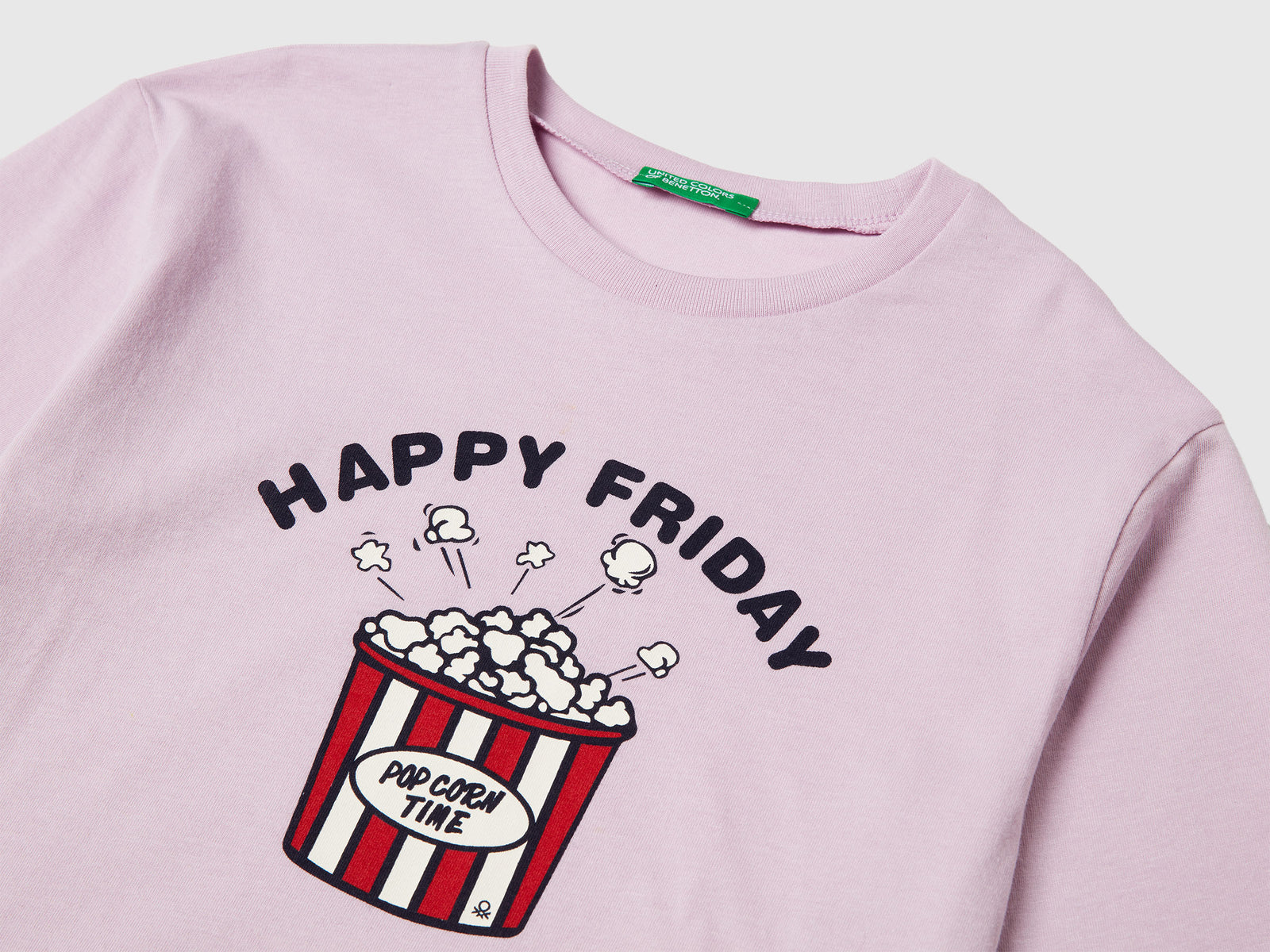T-shirt con stampa da bambina lavanda 3 | Benetton Outlet