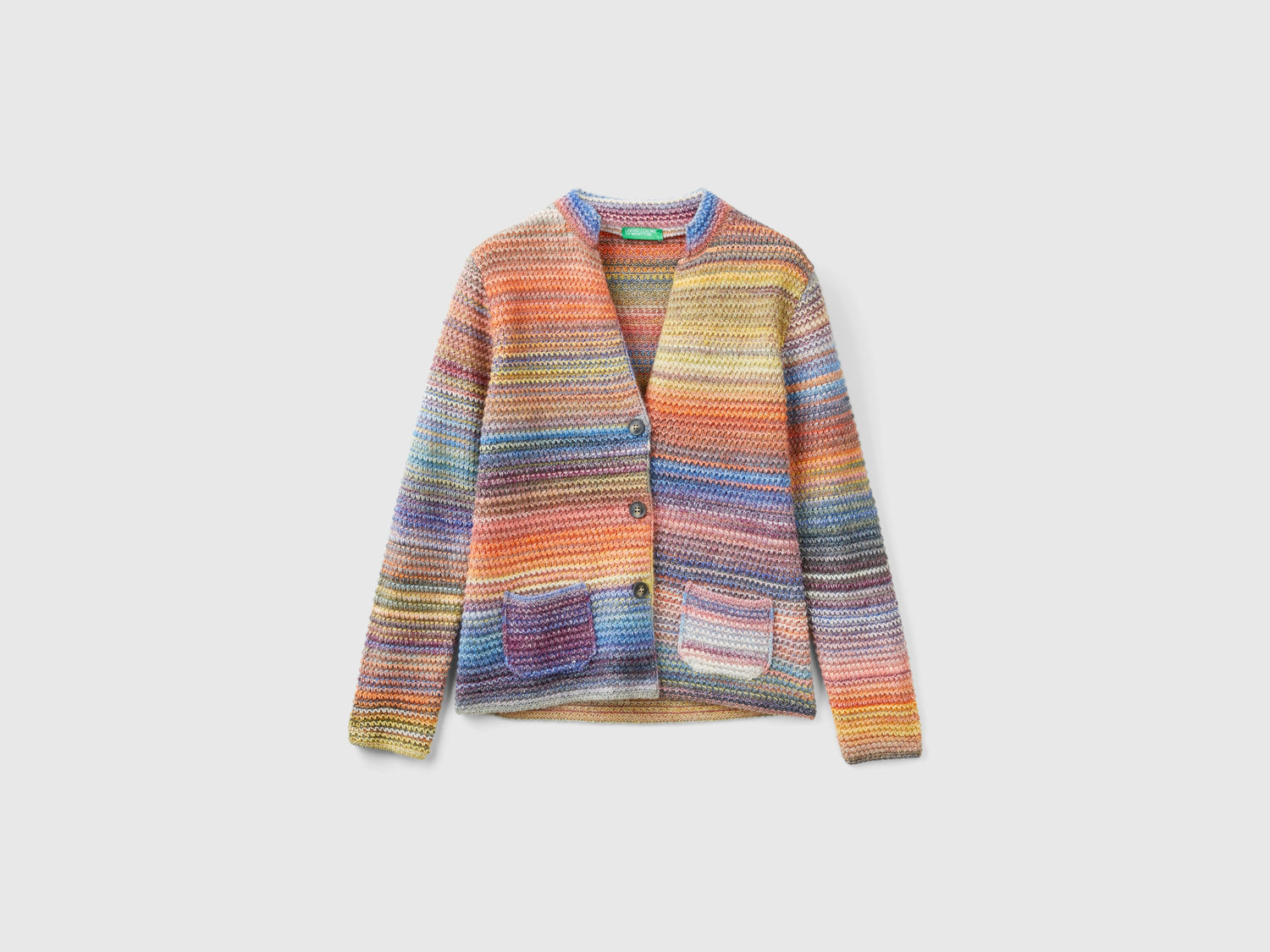 Giacca in maglia di misto lana da donna multi-color | Benetton Outlet