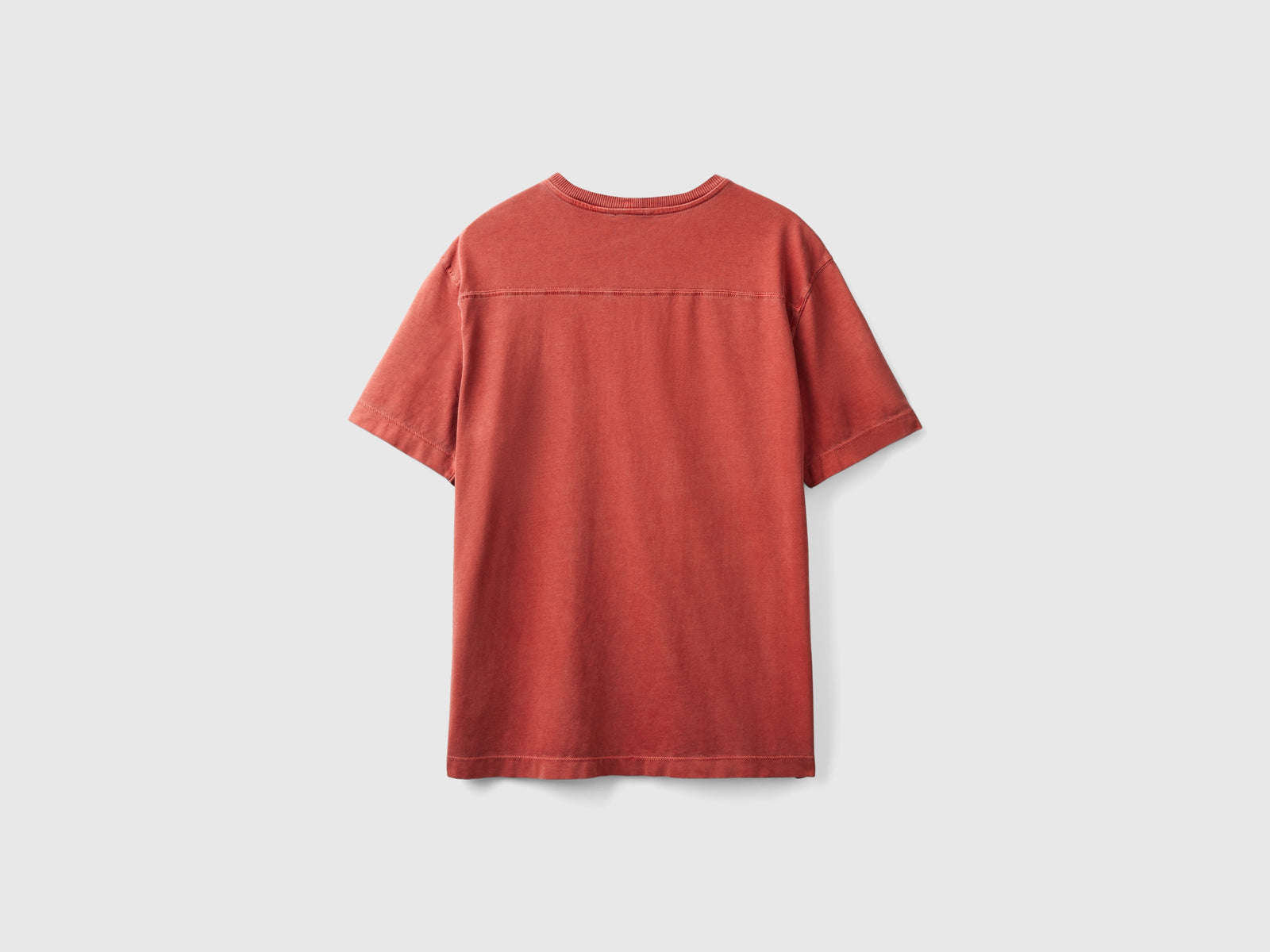 T-shirt in cotone bio da uomo arancione 2 | Benetton Outlet