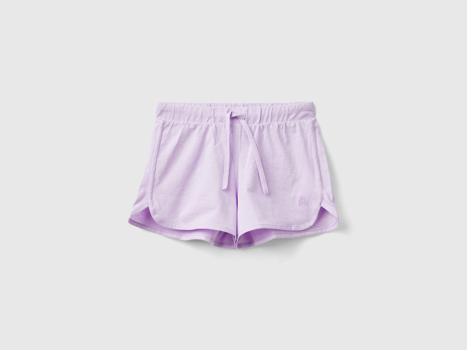 Shorts stile runner in cotone bio da bambina lilla | Benetton Outlet