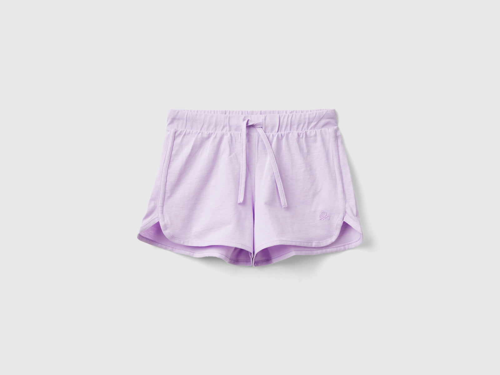 Shorts stile runner in cotone bio da bambina lilla | Benetton Outlet