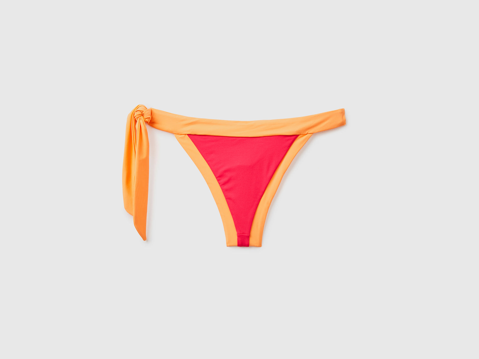 Slip costume bicolor elasticizzati con bordi a contrasto da donna fucsia 2 | Benetton Outlet