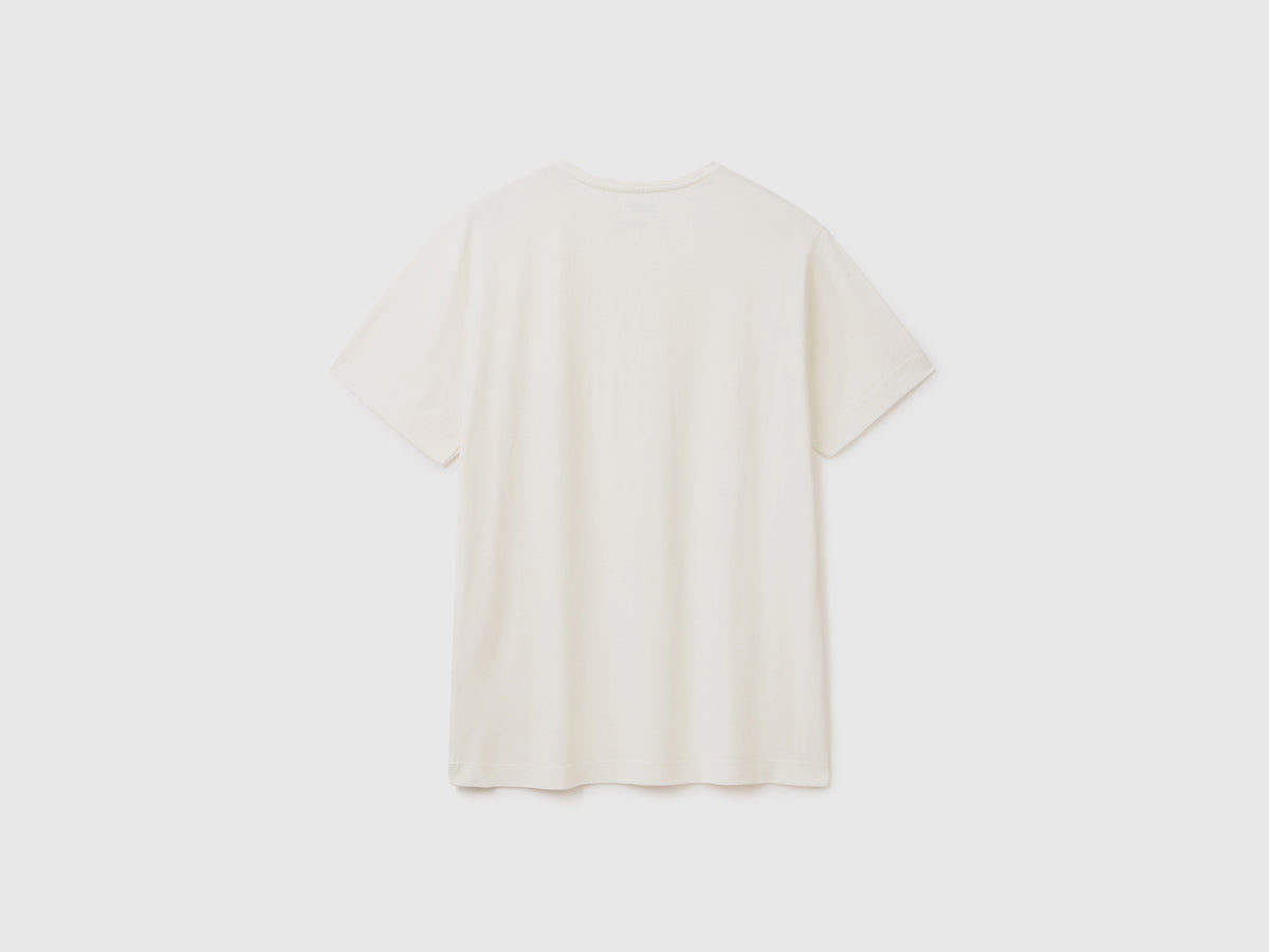 T-shirt in misto cotone e cashmere