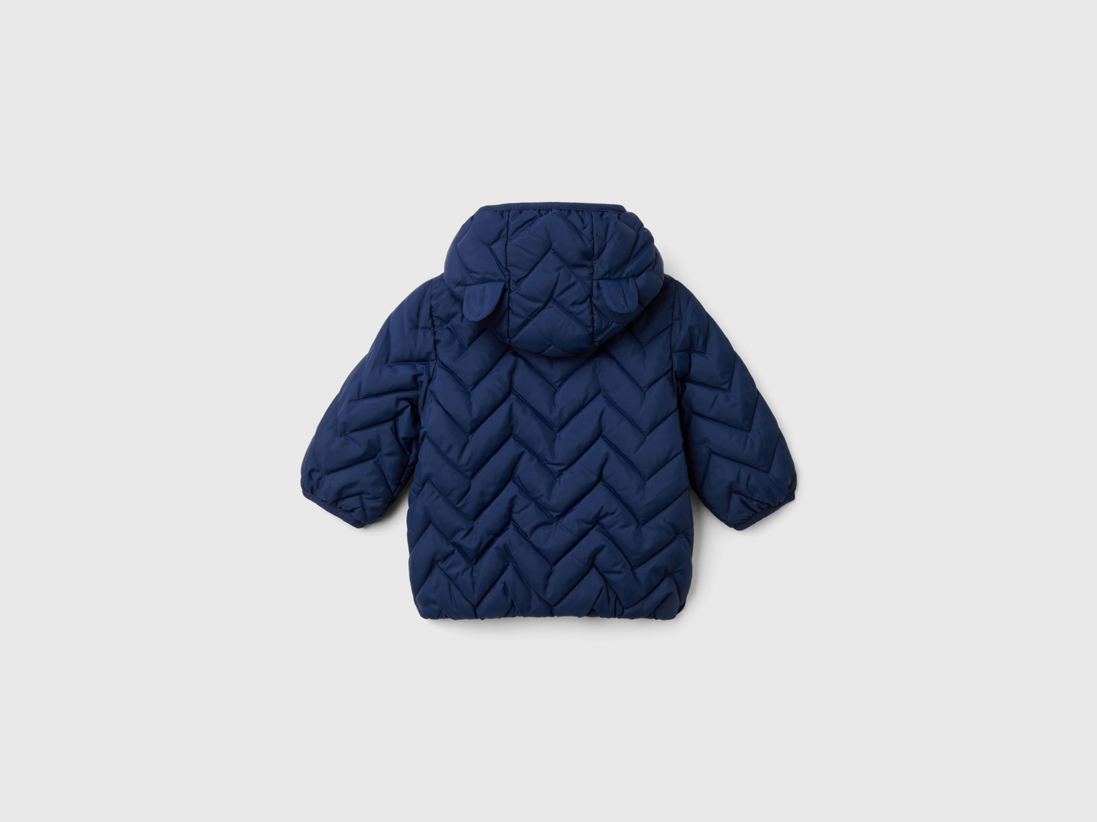 Piumino imbottito con orecchie da neonato blu scuro 2 | Benetton Outlet