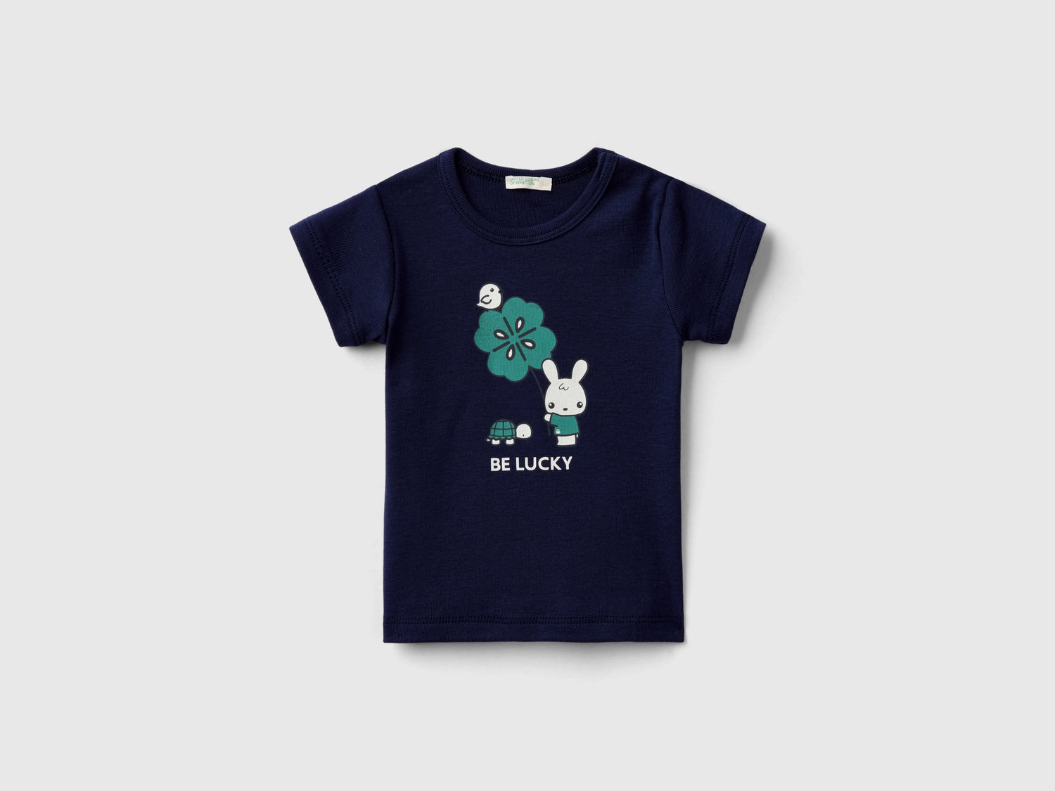 Maglietta 100% cotone biologico da neonato blu scuro | Benetton Outlet