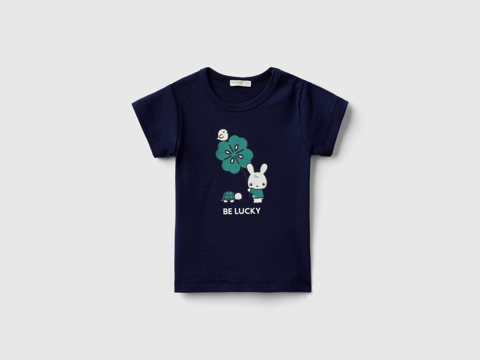 Maglietta 100% cotone biologico da neonato blu scuro | Benetton Outlet