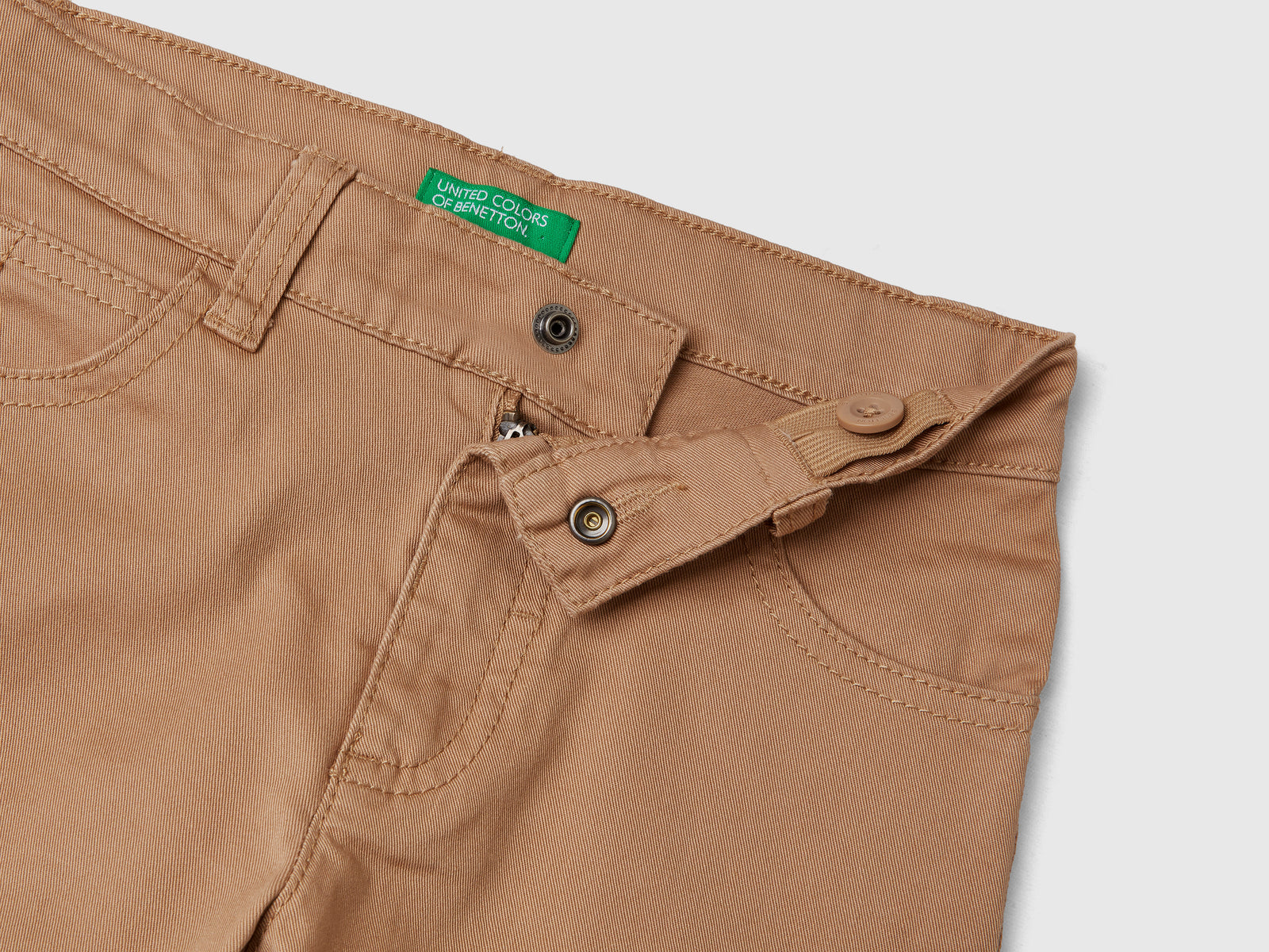 Pantaloni slim fit cinque tasche da bimbo cammello 3 | Benetton Outlet