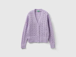Cardigan effetto uncinetto