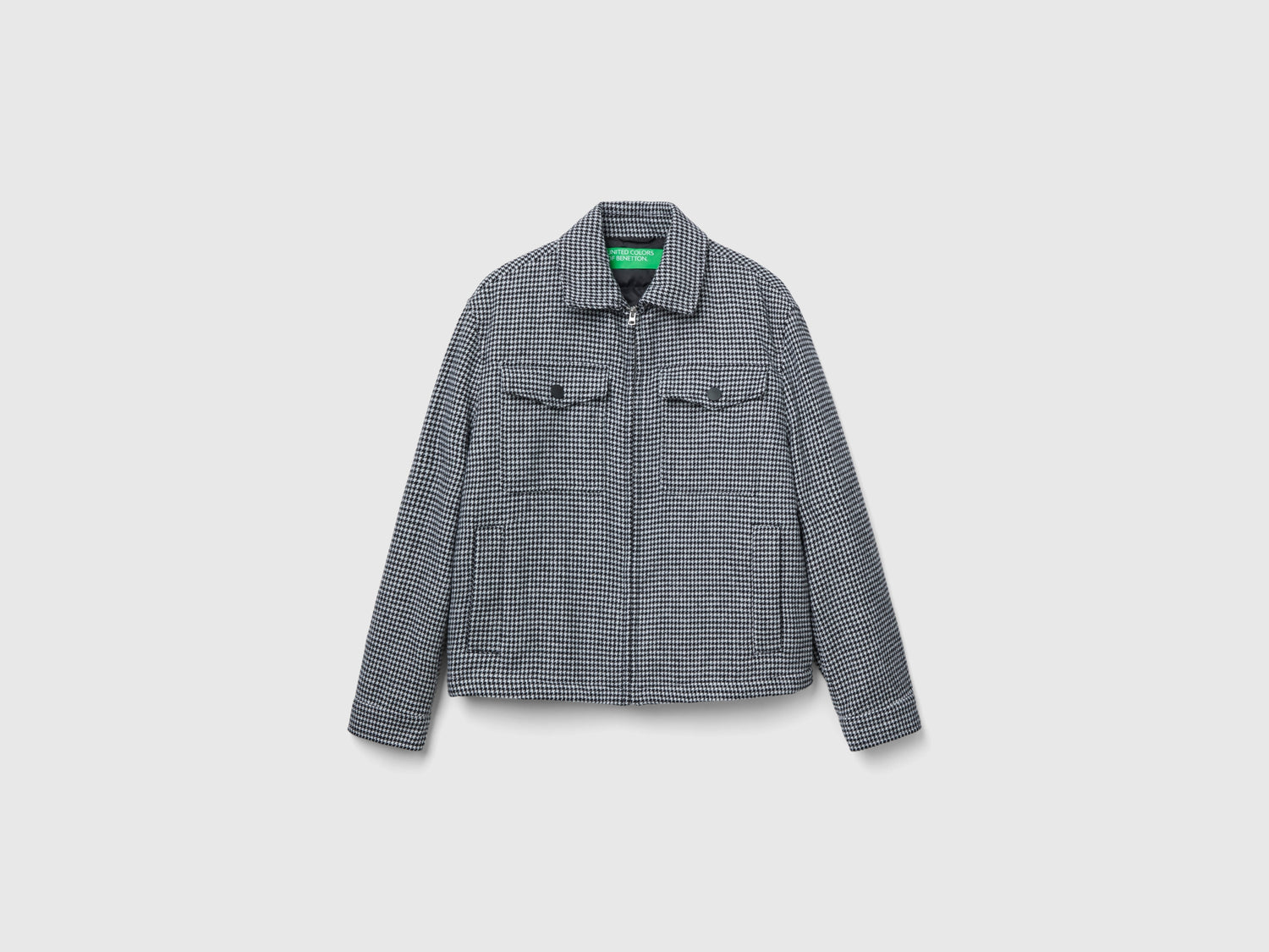 Giubbino imbottito pied de poule da uomo multi-color | Benetton Outlet