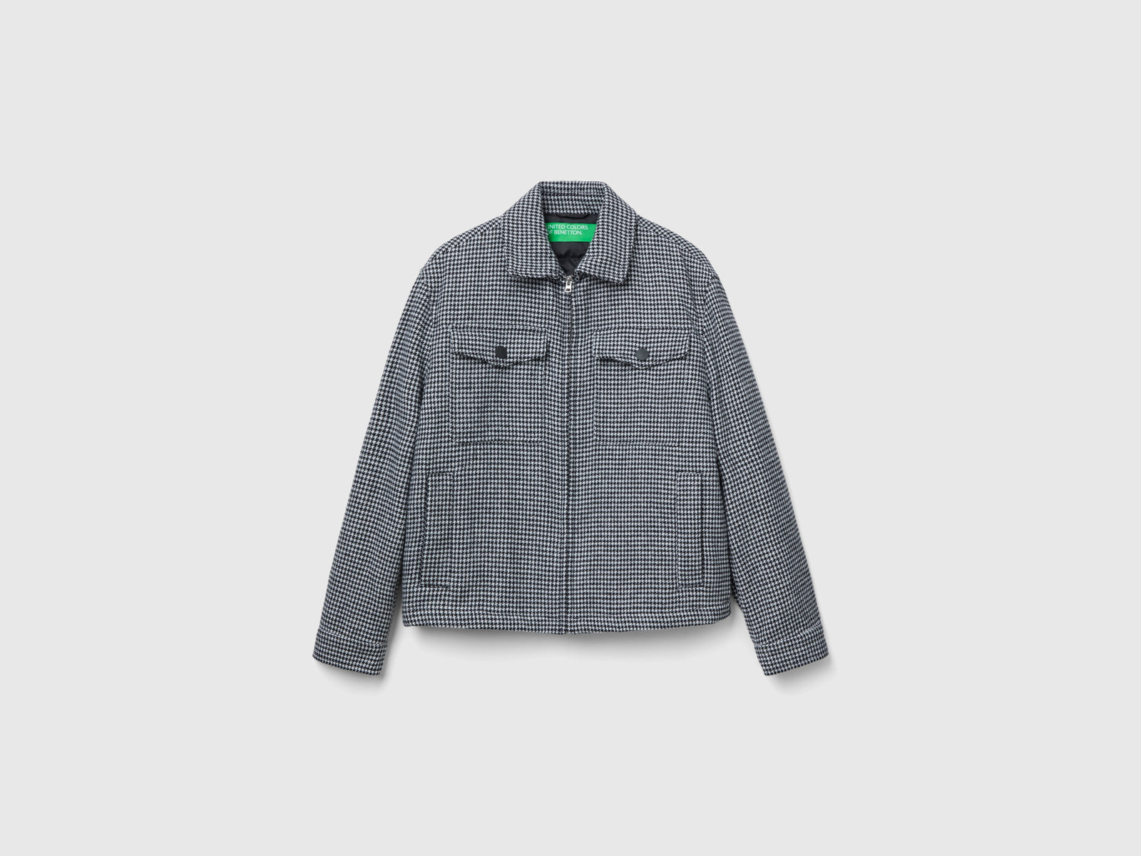 Giubbino imbottito pied de poule da uomo multi-color | Benetton Outlet