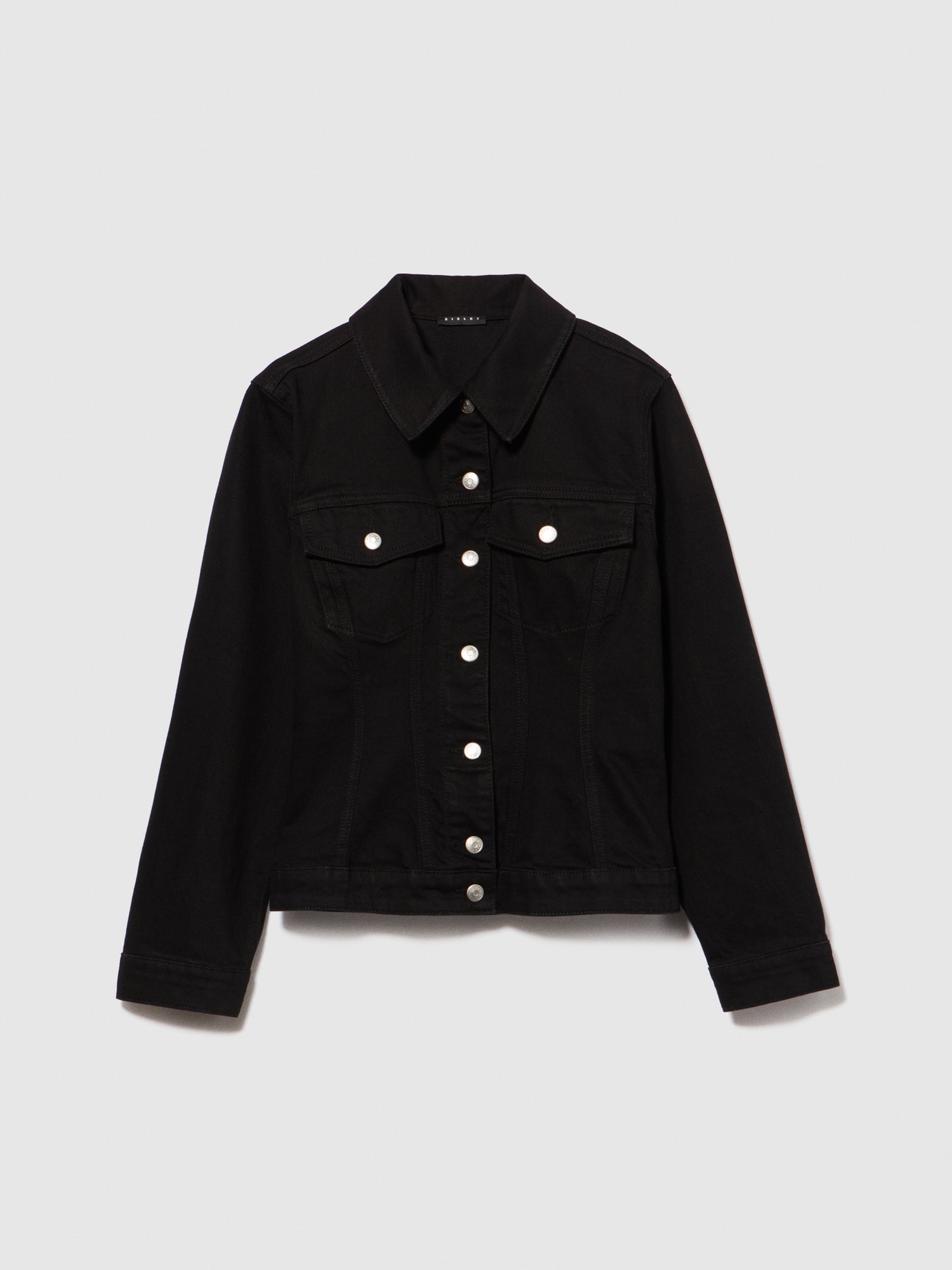 Giubbotto di jeans slim fit da donna nero | Sisley Outlet