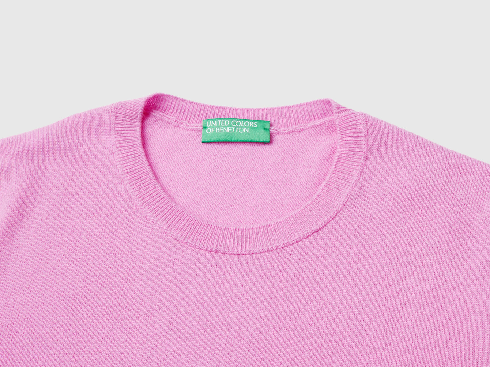 Maglia manica corta in pura lana Merino da donna lilla 3 | Benetton Outlet