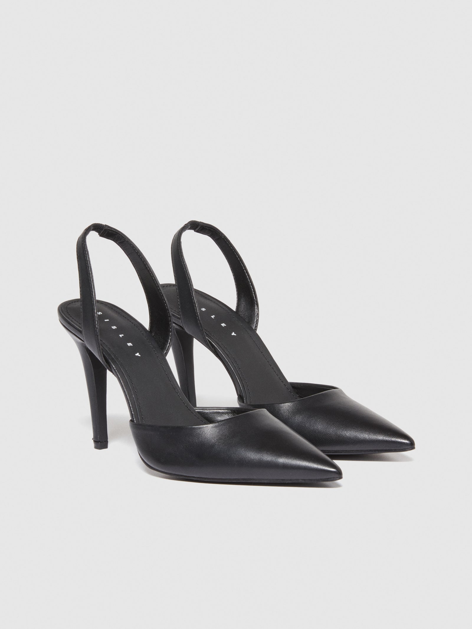 Slingback in pelle da donna nero | Sisley Outlet