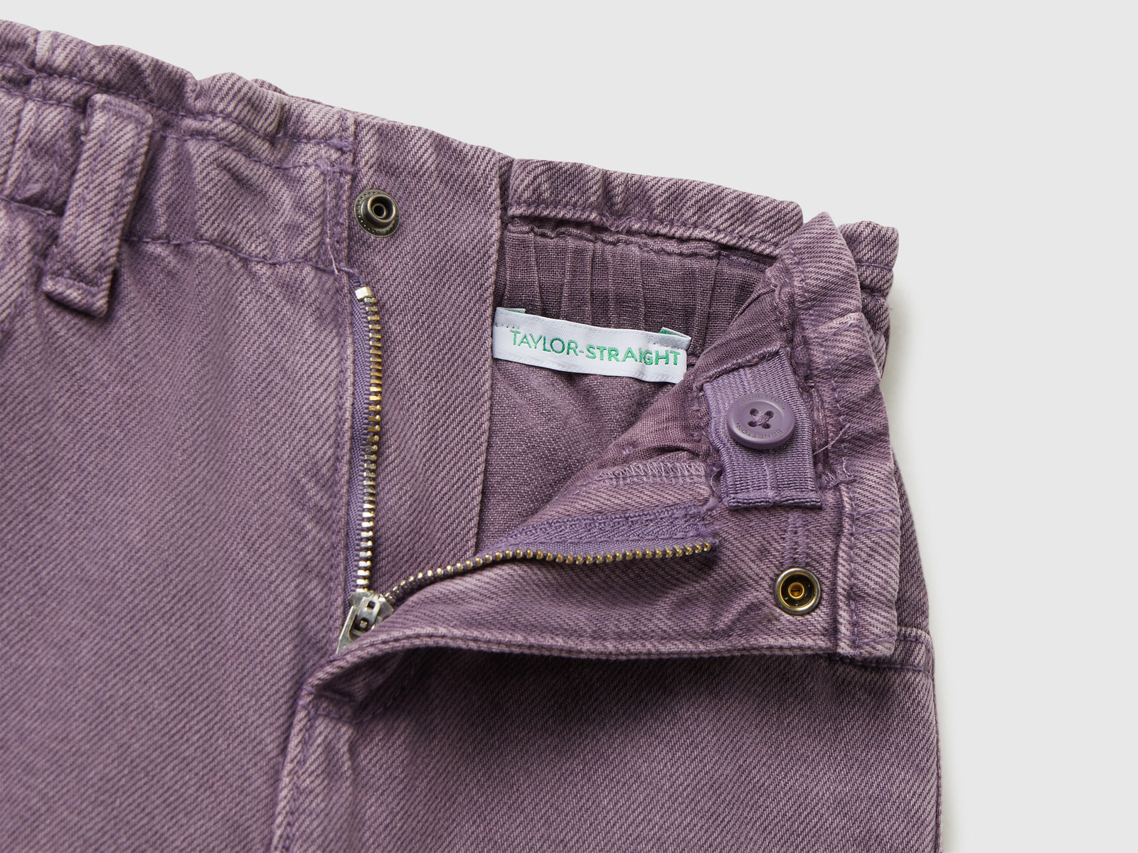 Pantaloni cargo in cotone da bimba malva 3 | Benetton Outlet