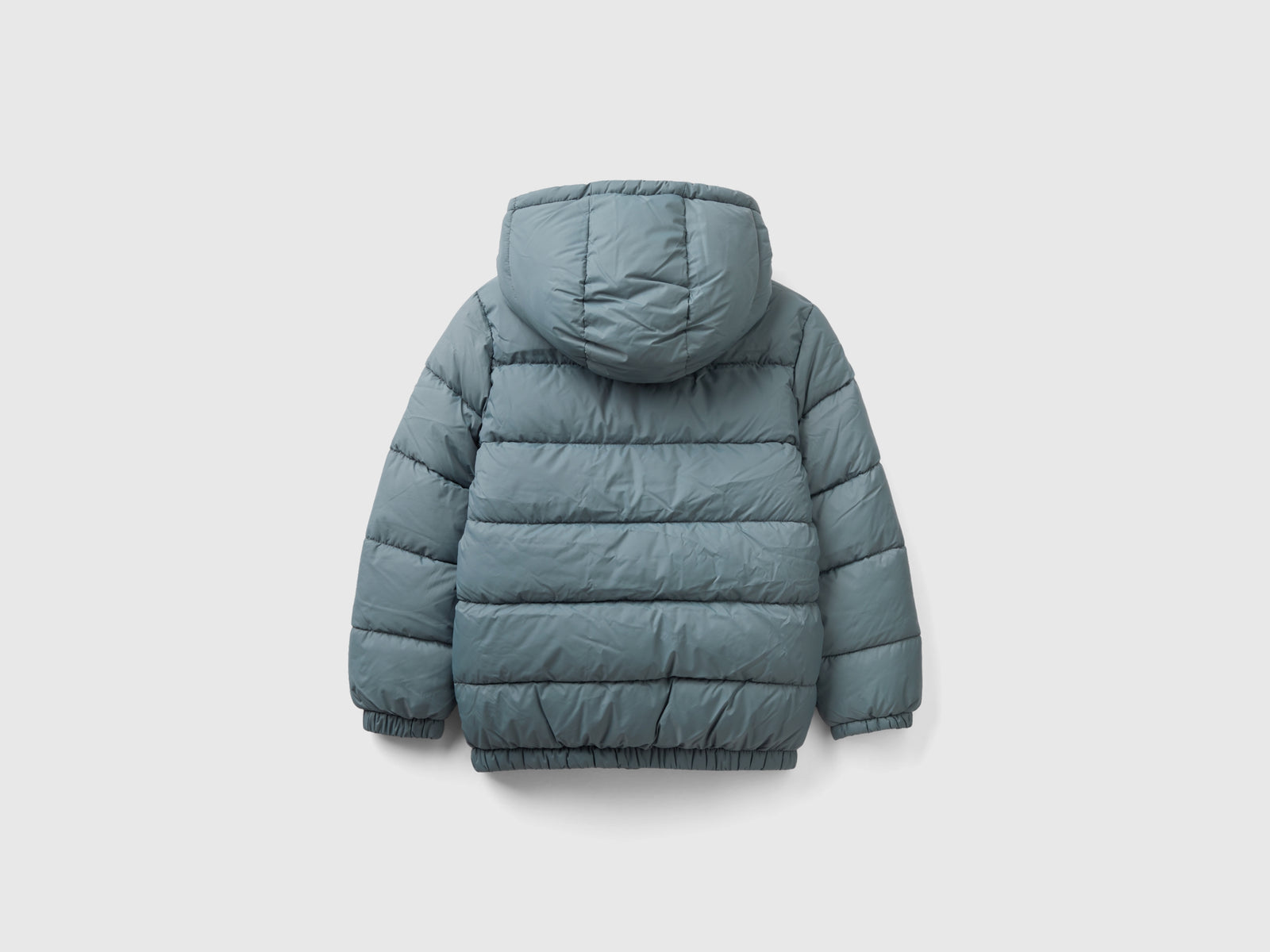 Giubbotto imbottito con interno orsetto da bambino grigio scuro 2 | Benetton Outlet