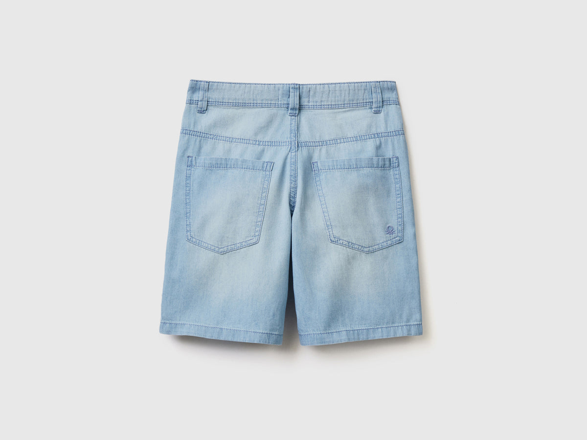Shorts cinque tasche effetto denim