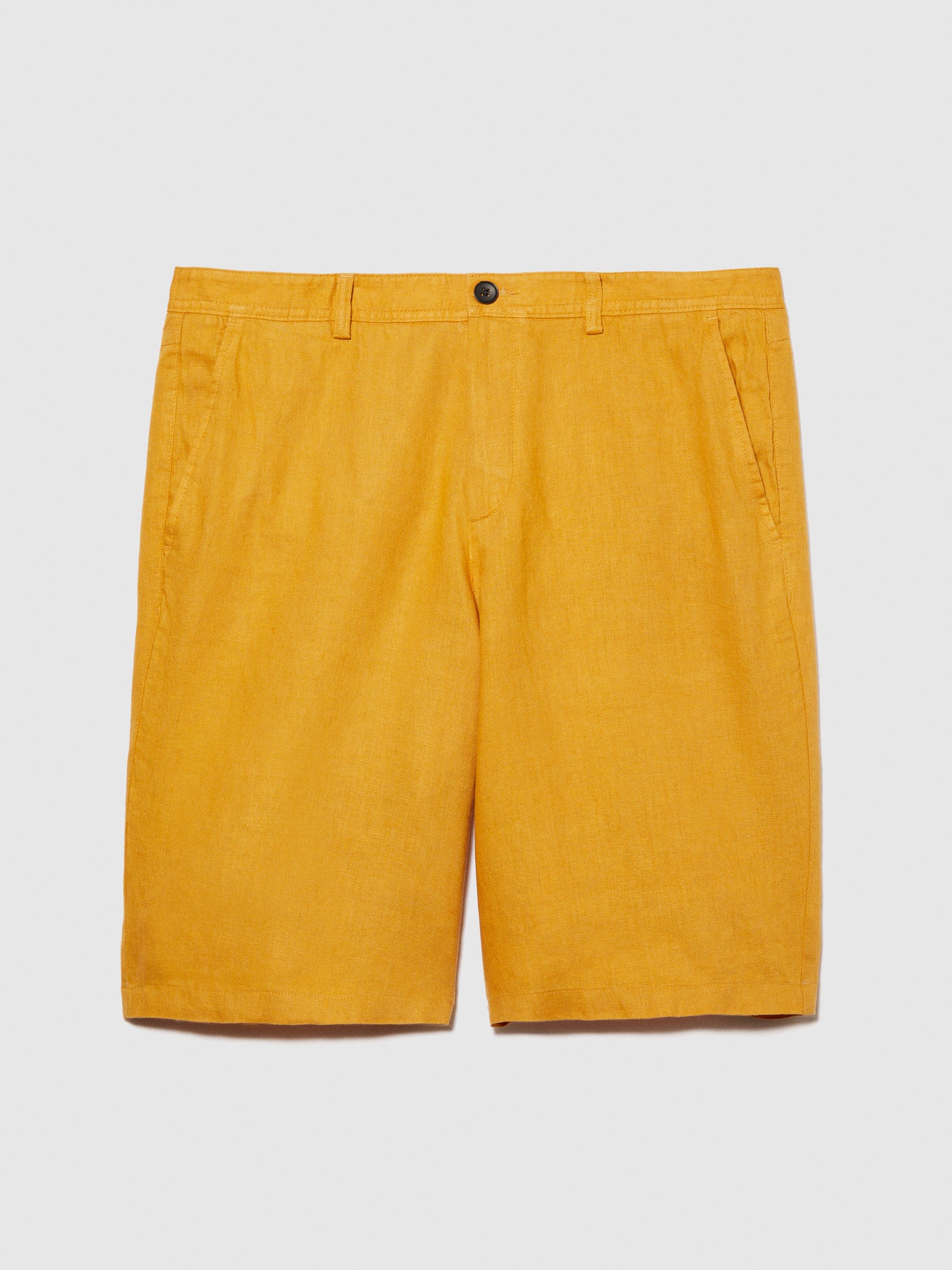 Bermuda 100% lino da uomo senape | Sisley Outlet