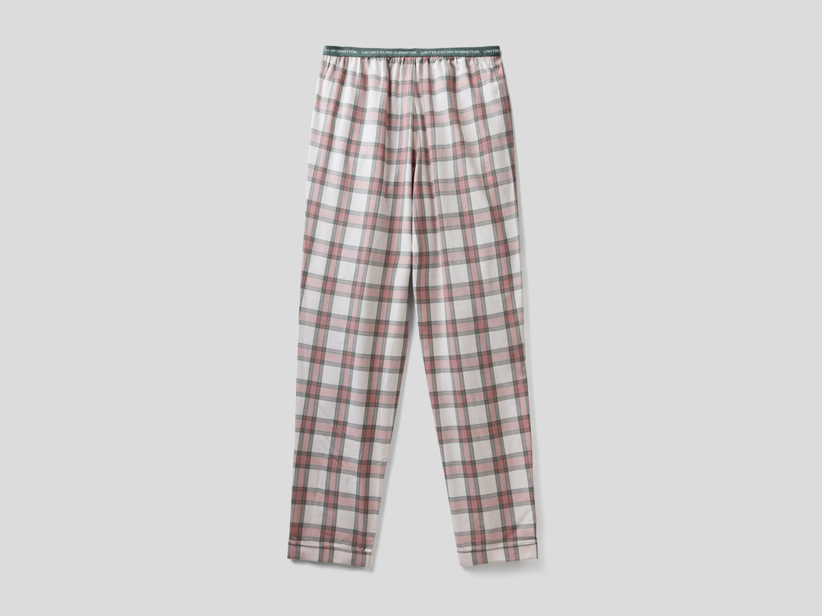 Pantaloni a quadri in flanella