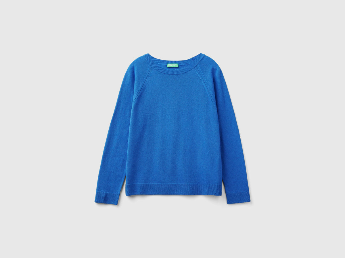 Maglia girocollo in misto lana e cashmere