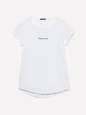T-shirt in 100% cotone bio con stampa lettering