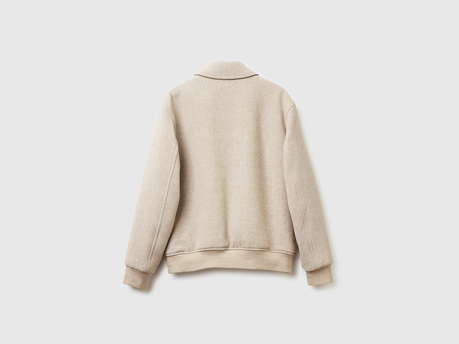Bomber in misto lana da uomo beige 2 | Benetton Outlet