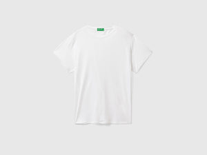 T-shirt girocollo in viscosa