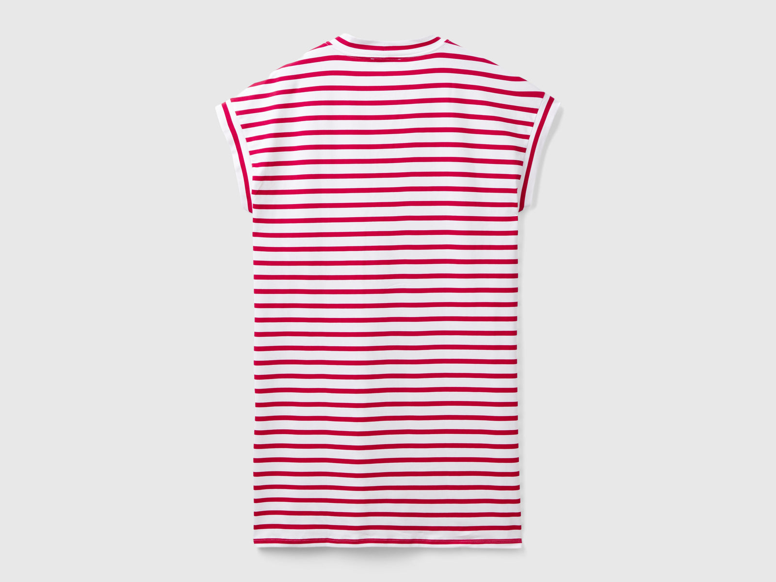 Abito a righe con scollo a V da donna rosso 2 | Benetton Outlet