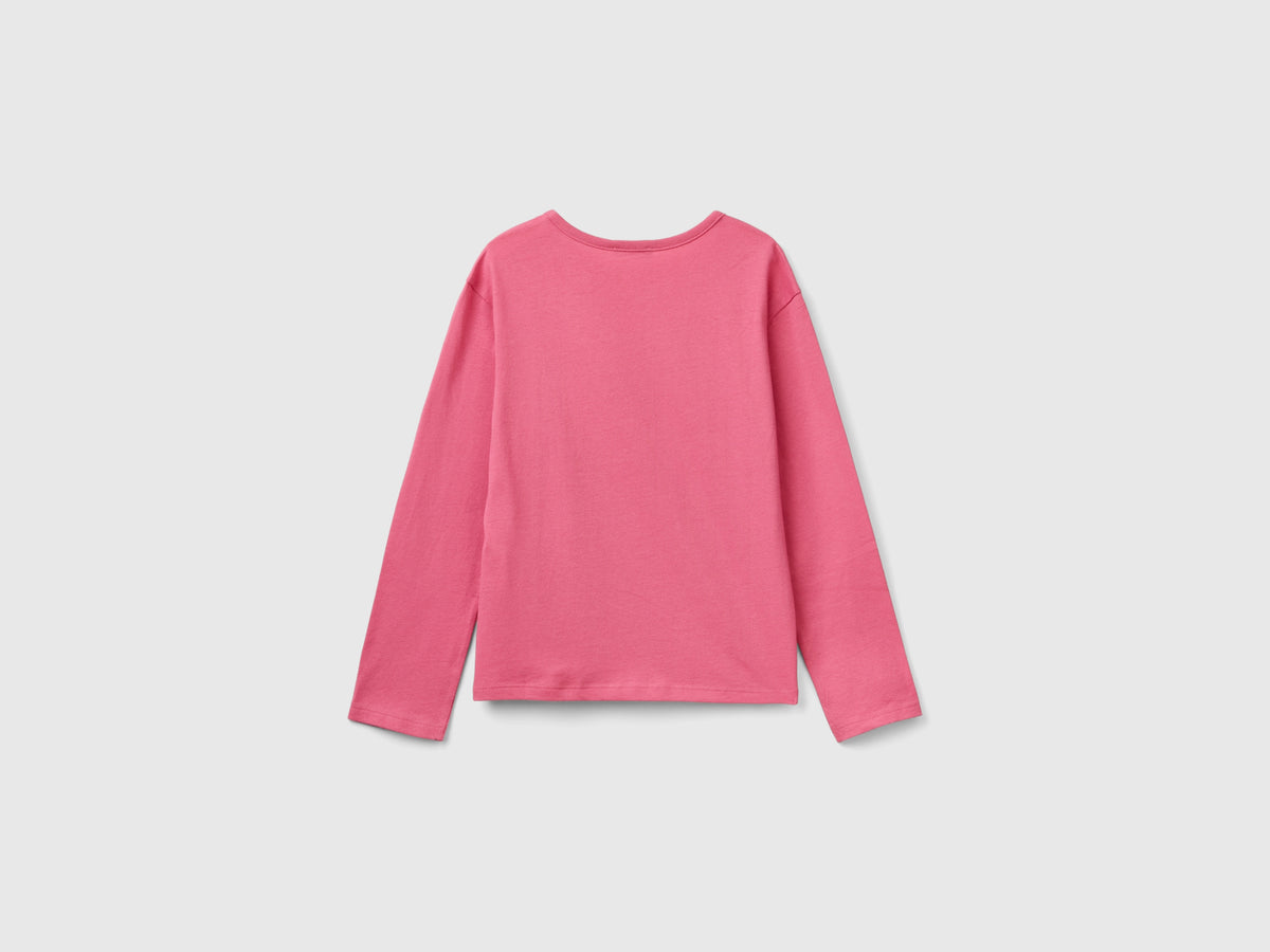 T-shirt in caldo cotone bio con paillettes