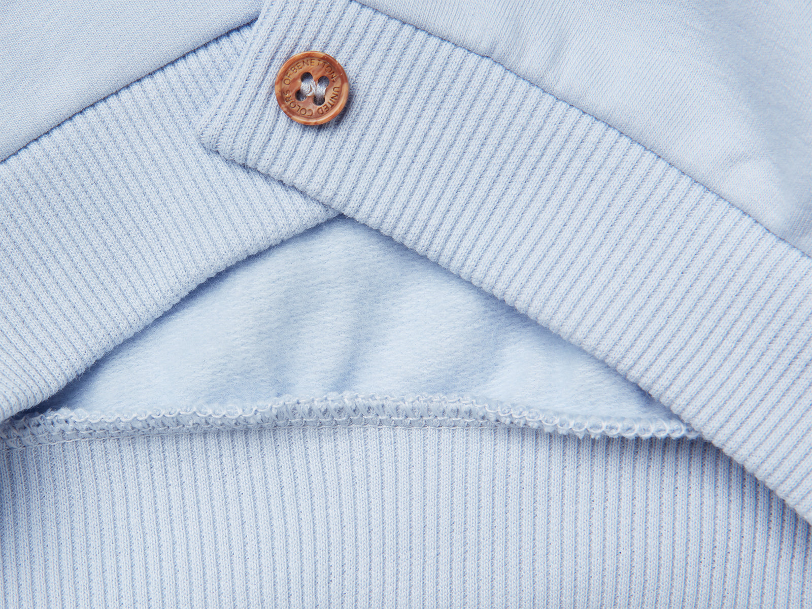 Calda felpa con stampa logo da neonato celeste 3 | Benetton Outlet