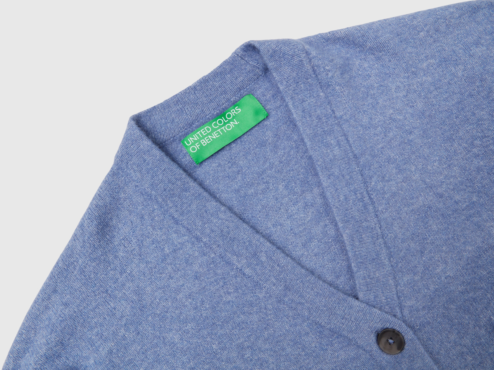 Cardigan over in filato riciclato da donna azzurro 3 | Benetton Outlet