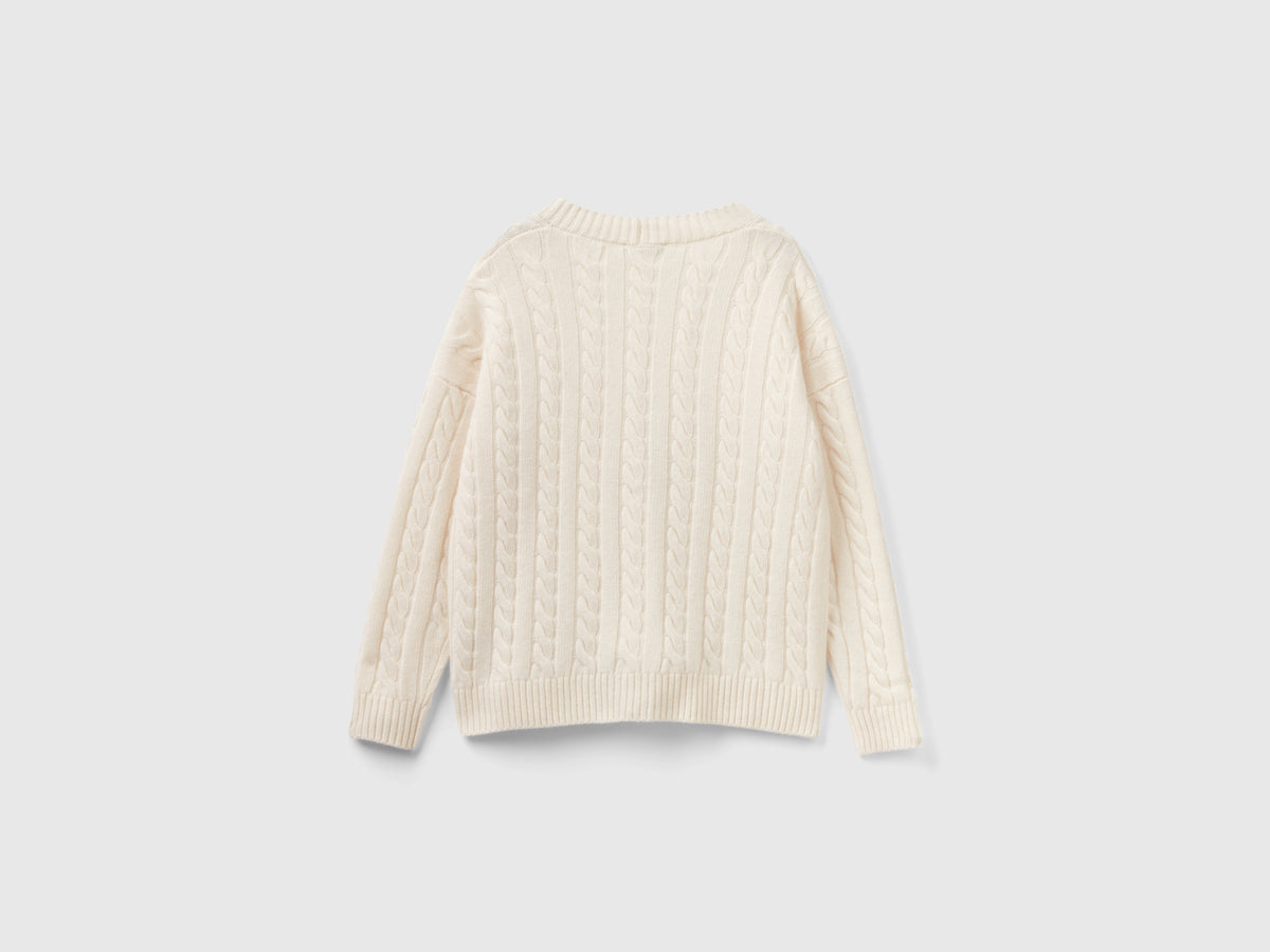 Cardigan over fit con trecce