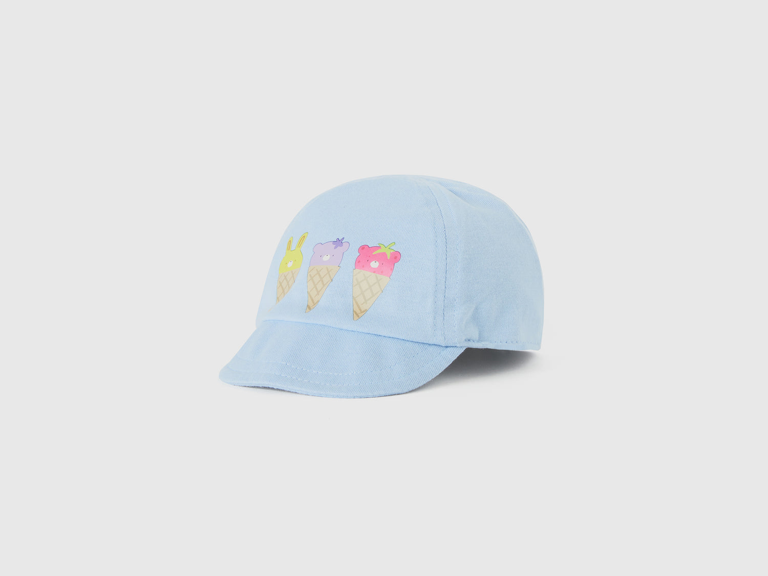 Cappello baseball con stampa da neonato celeste | Benetton Outlet