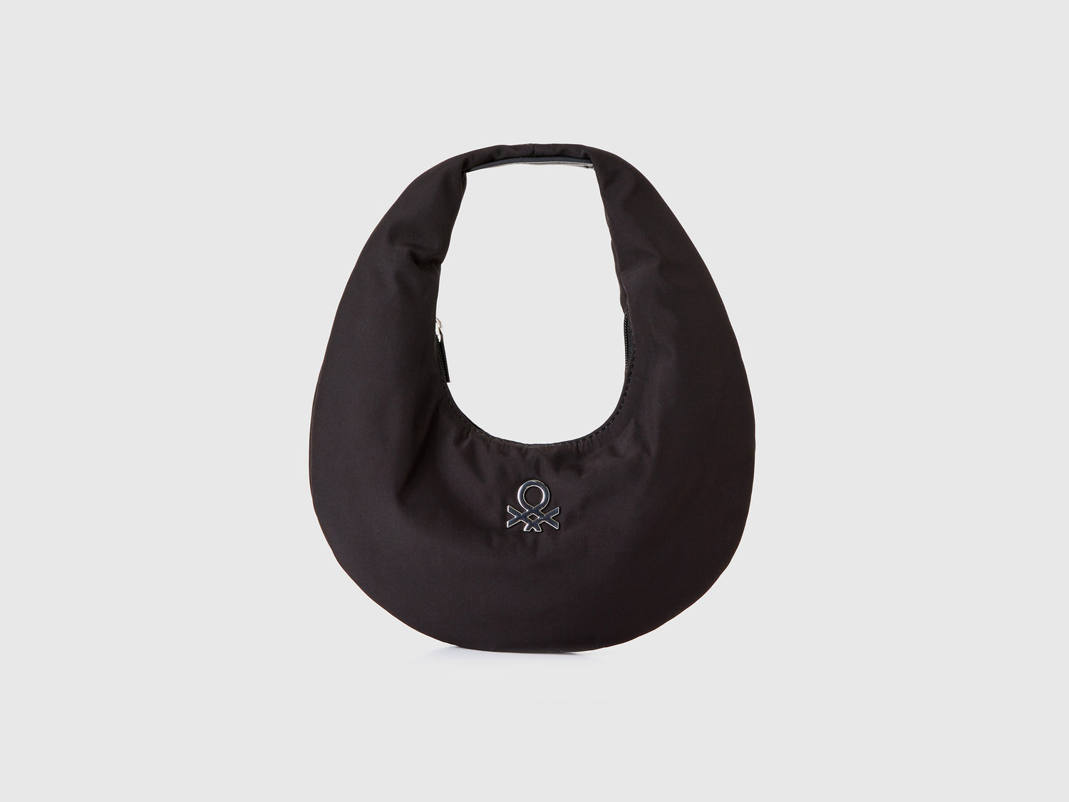 Borsa a spalla a mezzaluna da donna nero | Benetton Outlet