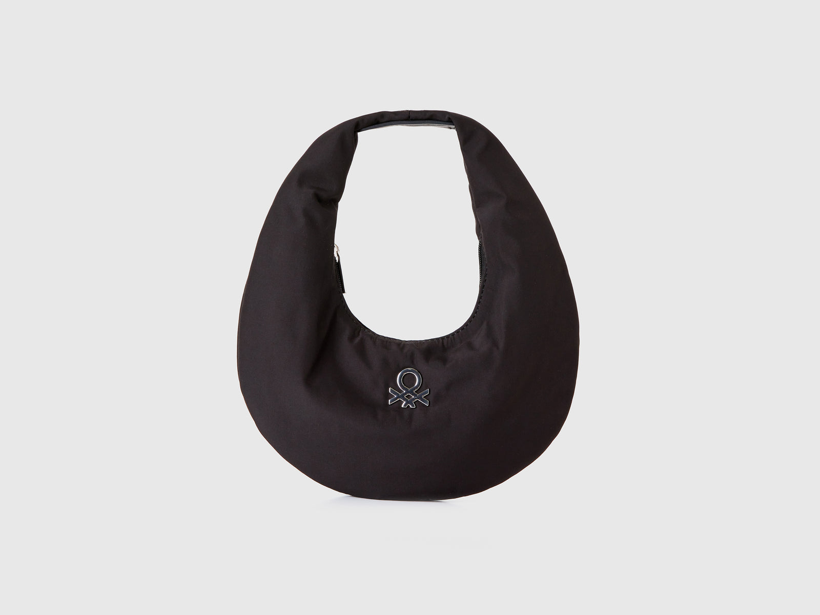 Borsa a spalla a mezzaluna da donna nero | Benetton Outlet