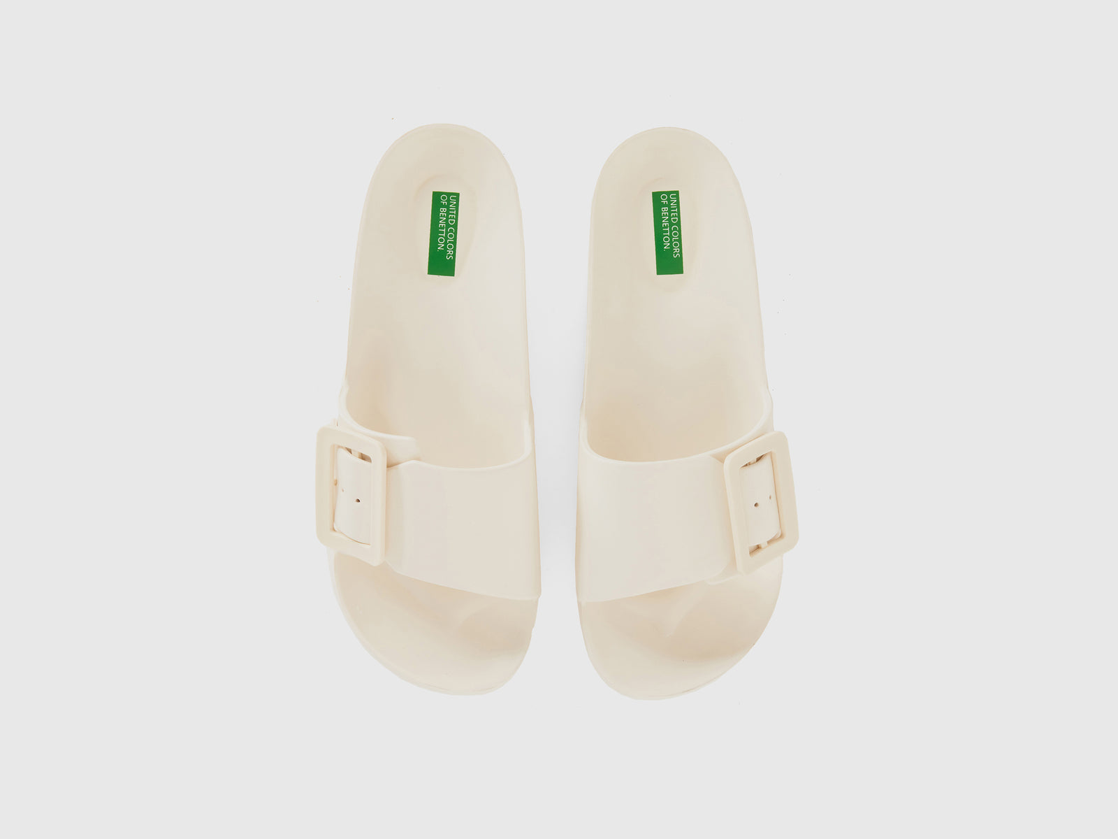 Ciabatte con fascia e cinturino da donna bianco panna 4 | Benetton Outlet