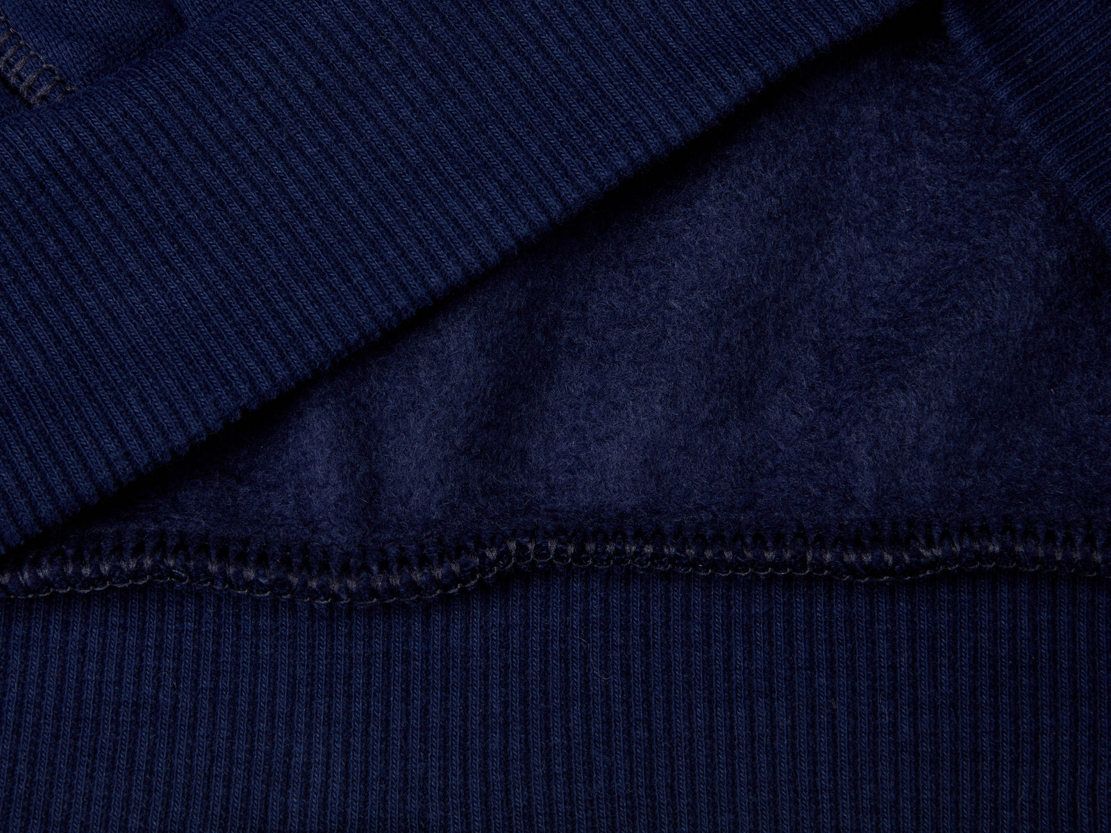 Calda felpa con tasca a marsupio da bimbo blu scuro 3 | Benetton Outlet