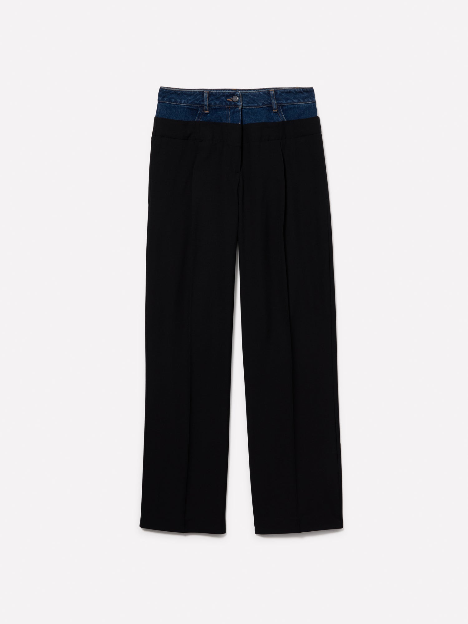 Pantaloni con boxer in jeans da donna nero | Sisley Outlet