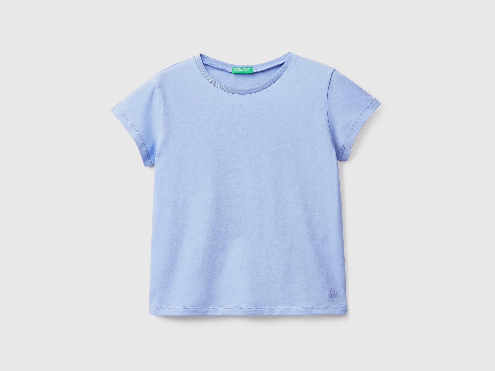 T-shirt in puro cotone da bambina pervinca | Benetton Outlet