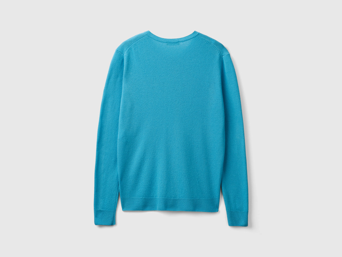Cardigan girocollo in pura lana Merino